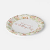 Fairy Garden First Birthday ペーパープレート (アングル)