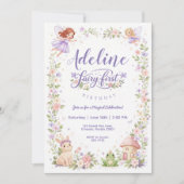 Fairy Garden First Birthday Invitation 招待状 (正面)