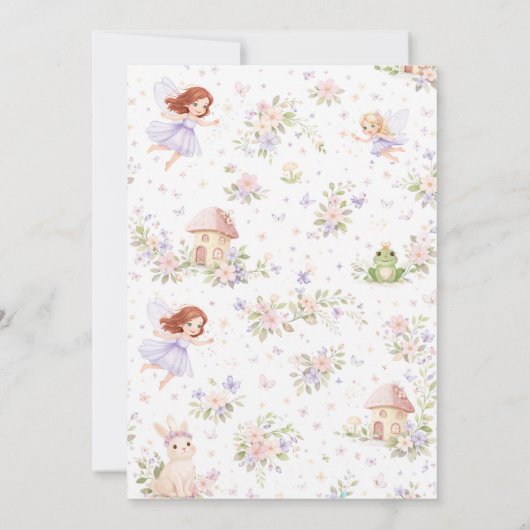 Fairy Garden First Birthday Invitation 招待状 (裏面)