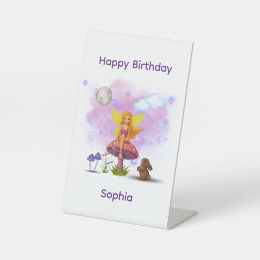 Fairy Garden Notebook Birthday Gift 台座サイン (正面)