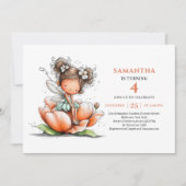 Fairy Girl 1st Birthday Magical Pastel invitation 招待状 (正面)