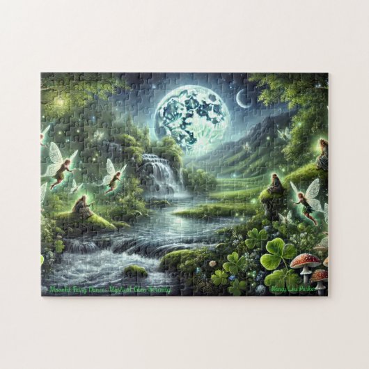 Fairy Glen Puzzle, Ethereal Fairies Irish Scene ジグソーパズル (横)
