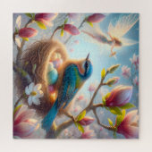 Fairy Guardian and Songbird Spring Nest ジグソーパズル (横)