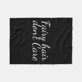 Fairy Hair Dont Care  フリースブランケット (正面(横))