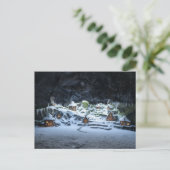 Fairy Homes in a Winter Hollow Chirstmas ポストカード (スタンド正面)