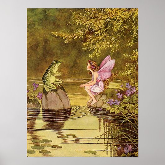 Fairy Illustration Fantasy Poster 12x16 ポスター (正面)