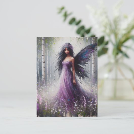 Fairy in a Birch Forest ポストカード (スタンド正面)