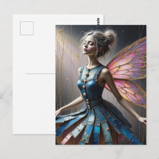 Fairy in a Denim Dress ポストカード (正面/裏面)