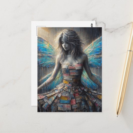 Fairy in a Recycled Dress ポストカード (正面/裏面インサイチュ)