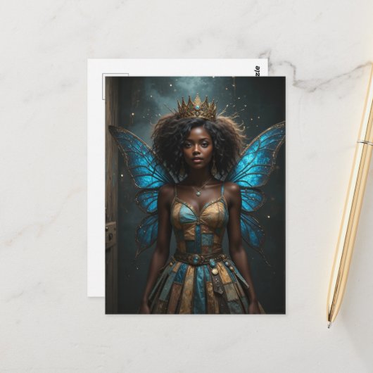 Fairy in an Upcycled Dress ポストカード (正面/裏面インサイチュ)