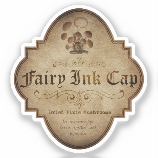 Fairy Ink Cap Apothecary DC シール (正面)