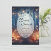 Fairy Lights in a Moonlit Forest Bridal Shower 招待状 (スタンド正面)