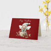 Fairy Merry Christmas カード (黄色い花)