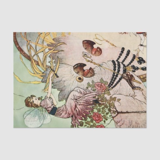 「Fairy Mirror」by Charles Folkard 薄葉紙 (正面)