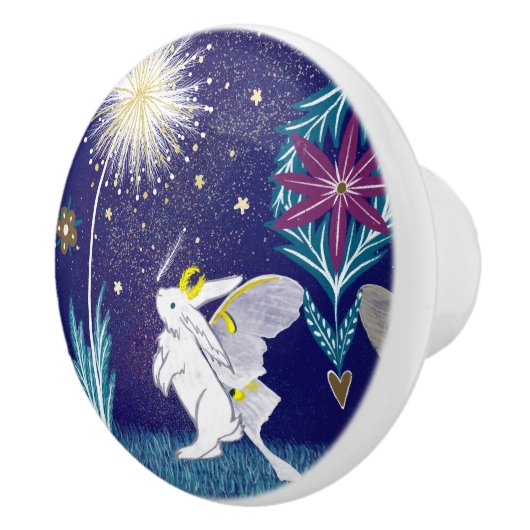 Fairy Moth Bunny  セラミックノブ (右)