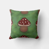 Fairy Mushroom Cushion - green and red   クッション (裏面)