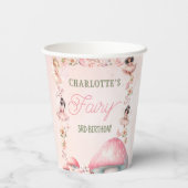 Fairy Mushroom House Pink Birthday Paper cup 紙コップ (裏面)