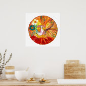 FAIRY OF THE FLOWERS ,Red Yellow White Fantasy ポスター (キッチン)