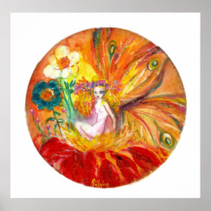 FAIRY OF THE FLOWERS ,Red Yellow White Fantasy ポスター