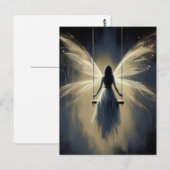 Fairy on a Swing at Night ポストカード (正面/裏面)