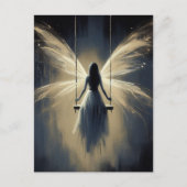 Fairy on a Swing at Night ポストカード (正面)