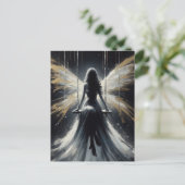 Fairy on a Swing at Night in White Dress ポストカード (スタンド正面)