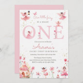 Fairy One Invitation for Birthday Magical Party  招待状 (正面/裏面)