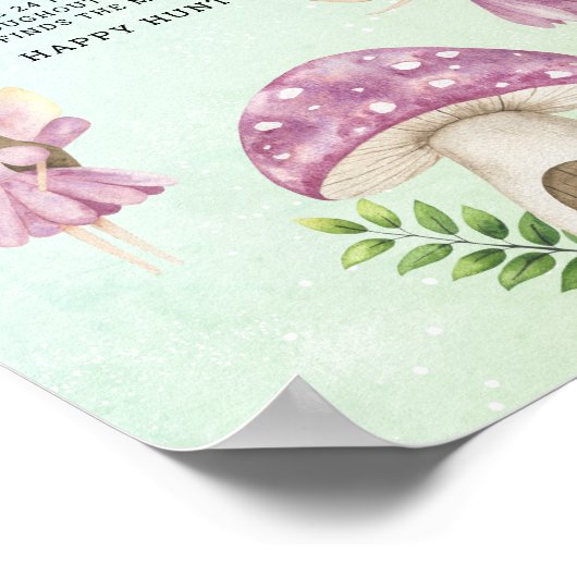 Fairy pacifier hunt baby shower game ポスター (角)