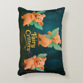 Fairy Piglet Trio Accent Pillow アクセントクッション (正面(垂直))