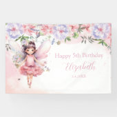 Fairy pink forest Happy Birthday  backdrop banner 横断幕 (横)