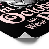 Fairy Raccoon In October We Wear Pink Breast Cance ポスター (角)