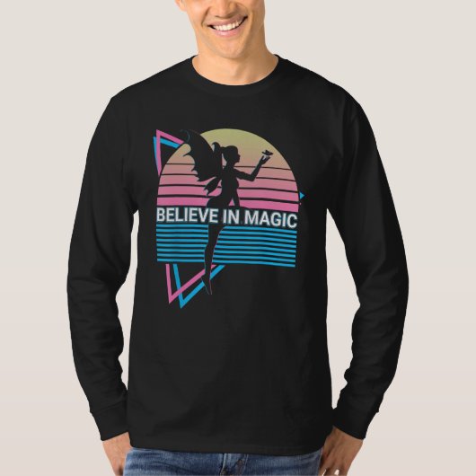 Fairy Retro Believe In Magic Tシャツ (正面)