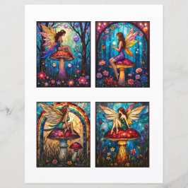 Fairy Scrapbook Junk Journal Collage Paper