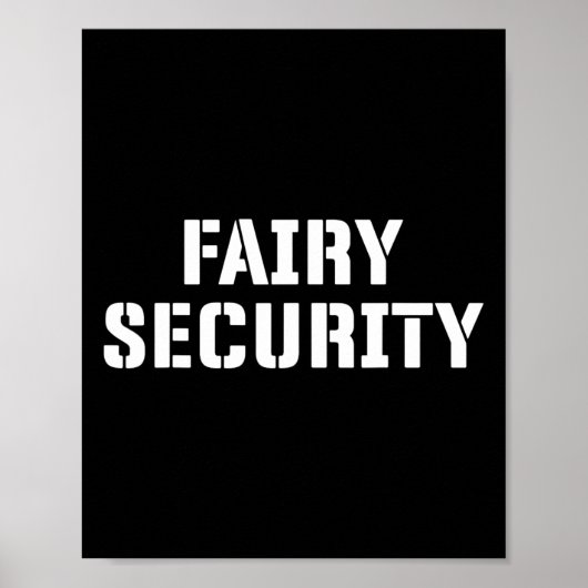 Fairy Security Halloween Costume For Dad Mom Broth ポスター (正面)