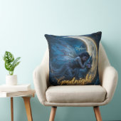 Fairy Sleeping on Crescent Moon Goodnight クッション (椅子)