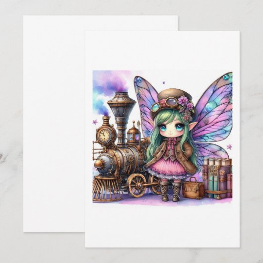 fairy steampunk 招待状 (正面/裏面)