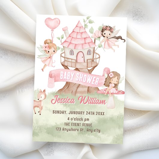 Fairy tale baby shower 招待状