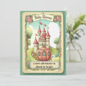 Fairy Tale Castle Baby Shower Invitation 招待状 (スタンド正面)