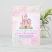 Fairy Tale Castle Pink Birthday Party Invitation 招待状 (スタンド正面)