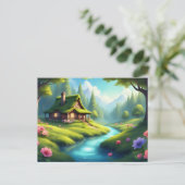 Fairy Tale Cottage by the River  ポストカード (スタンド正面)