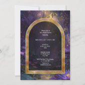 Fairy Tale Enchanted Forest Elegant Floral Bridal 招待状 (正面)