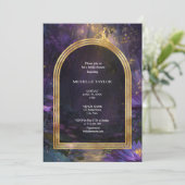 Fairy Tale Enchanted Forest Elegant Floral Bridal 招待状 (スタンド正面)