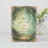 Fairy Tale Enchanted Forest Elegant Floral Bridal 招待状 (スタンド正面)