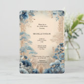 Fairy Tale Enchanted Forest Lotus Floral Bridal 招待状 (スタンド正面)