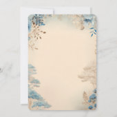 Fairy Tale Enchanted Forest Lotus Floral Bridal 招待状 (裏面)