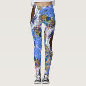 Fairy Tale Hearts Blue Leggings レギンス (正面)