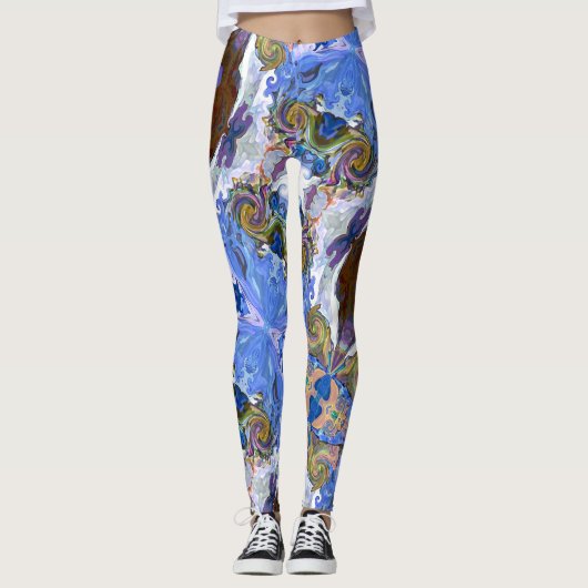 Fairy Tale Hearts Blue Leggings レギンス (正面)