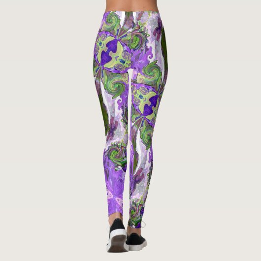 Fairy Tale Hearts Purple Leggings レギンス (裏面)