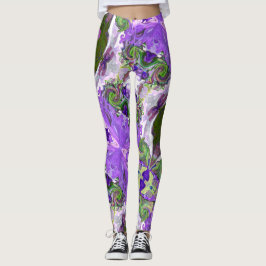 Fairy Tale Hearts Purple Leggings レギンス