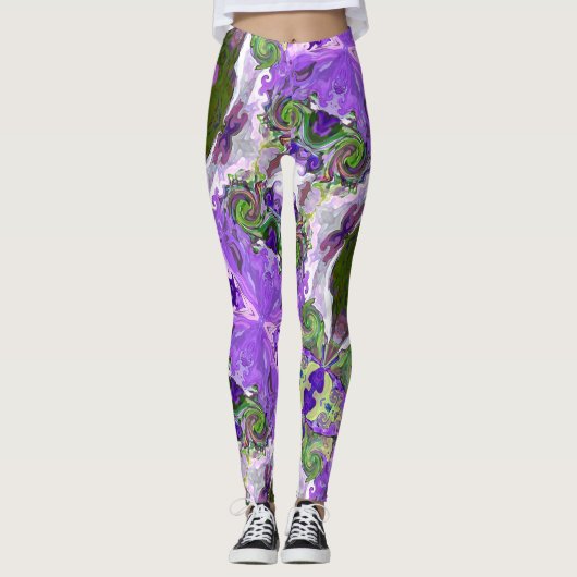 Fairy Tale Hearts Purple Leggings レギンス (正面)